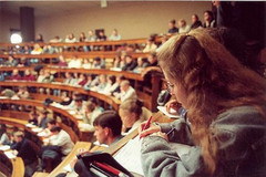 Blick in einen Hörsaal an der Uni Leipzig